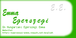 emma egerszegi business card